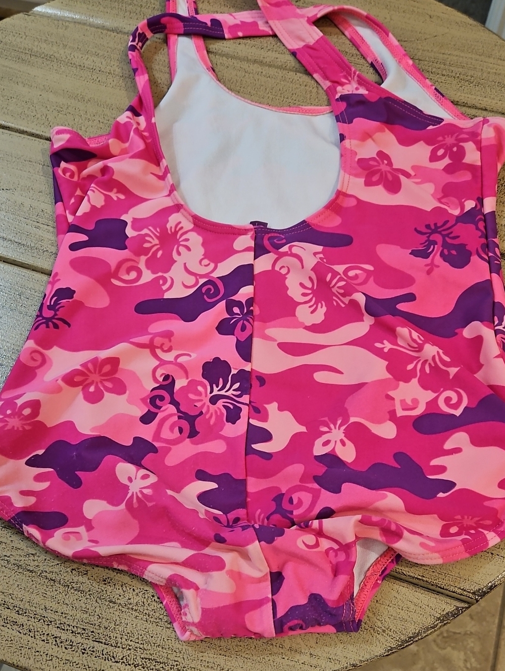 OP Pink Floral Camo One-Piece Swimsuit